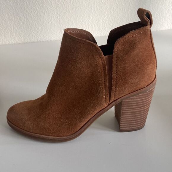 Dolce vita Brown Suede Boots Cowboy western Block heel booties Sz 8.5 - Picture 4 of 12